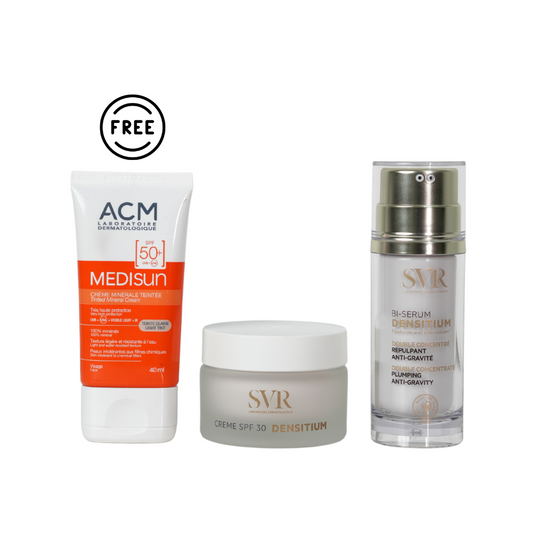 Densitium Cream SPF 30 + Densitium Bi Serum + Free ACM Medisun Tinted Mineral Sunscreen SPF 50