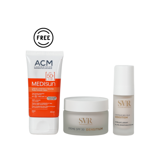 Densitium Cream SPF 30+ Densitium Eye Contour+ Free ACM Medisun Tinted Mineral Sunscreen SPF 50