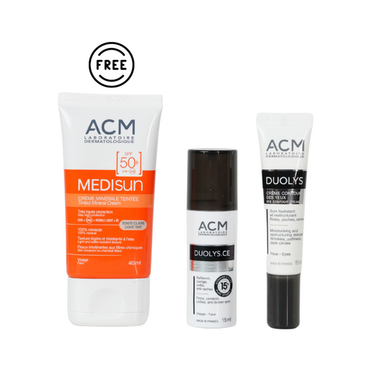Duolys CE Intensive Anti Oxidant Serum 15 ml + Duolys Eye Contour + Free ACM Medisun Tinted Mineral Sunscreen SPF 50
