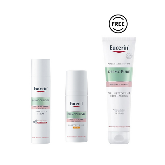 Dermo Purifyer Oil Control Protective Fluid SPF 30+ Dermo Purifyer Oil Control Triple Effect Serum+ Free Dermo Purifyer Triple Effect Cleansing Gel 150 ml