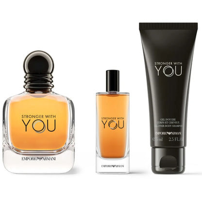 Giorgio Armani - Stronger With You Homme Eau de Toilette Coffret 100 ml + 15 ml + Shower Gel 75 ml
