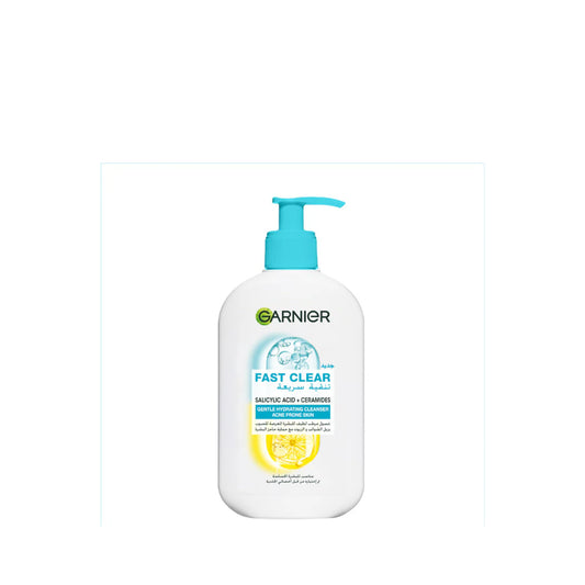 Garnier Fast Clear Gentle Cleanser Hydrating Face Wash for Acne Prone Skin 250ml