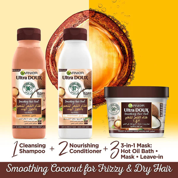 Garnier Ultra Doux Coconut Vegan Hair Food Conditioner for frizzy hair - Belle à Merveille