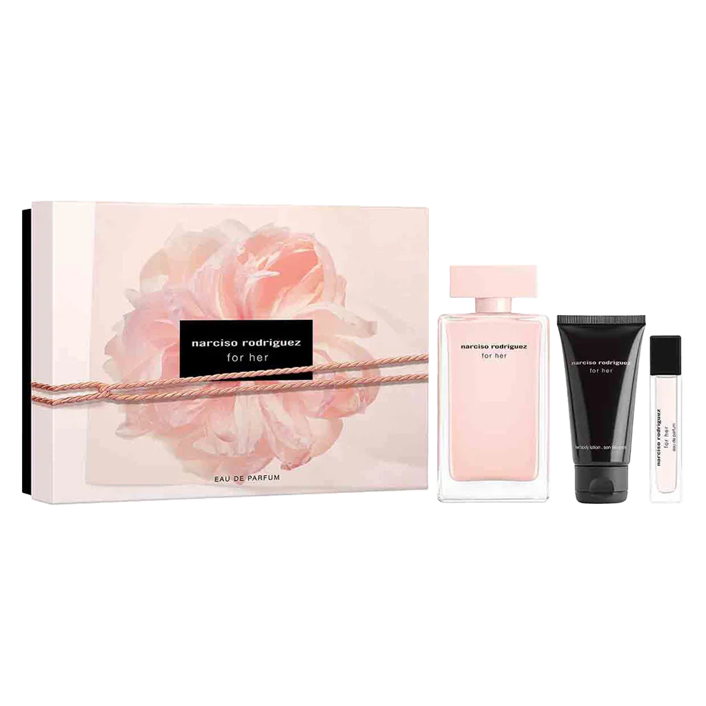Narciso Rodriguez - For Her Eau de Parfum Coffret 100 ml + 10 ml + Body Lotion 50 ml