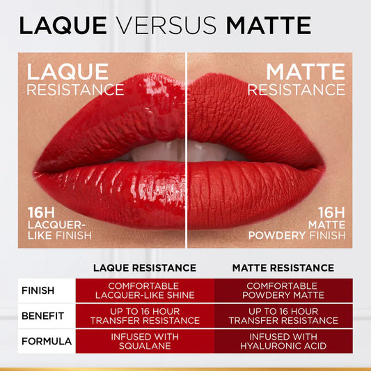 L’Oréal Paris Infallible Laque Resistance Liquid Lipstick, 16H Lacquer-Like Shine Finish Longwear & Transferresistant