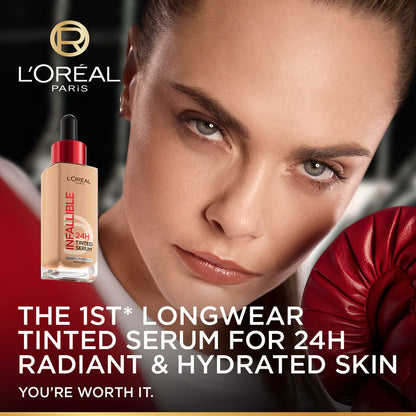 L’Oréal Paris Infallible 24H Tinted Serum with 1% Hyaluronic Acid for Radiant Hydrated Skin