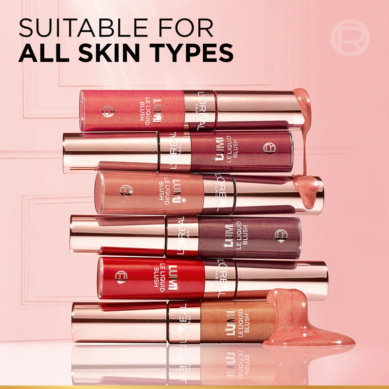 L’Oréal Paris Lumi Le Liquid Blush with a Glowy Radiant Natural Blush Finish, Weightless and Buildable