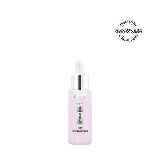 L’Oréal Paris, Glycolic Bright Face Serum, With 8% [Melasyl ™ + Glycolic Acid + Niacinamide], for Dark Spots and Brightening 30ml