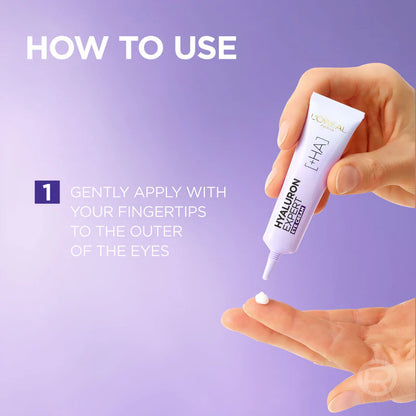 L’Oréal Paris, Hyaluron Expert, Replumping and Moisturizing Eye Cream, against Fine Lines, for Eye-Contour Replumping, with Hyaluronic Acid, 50 ml