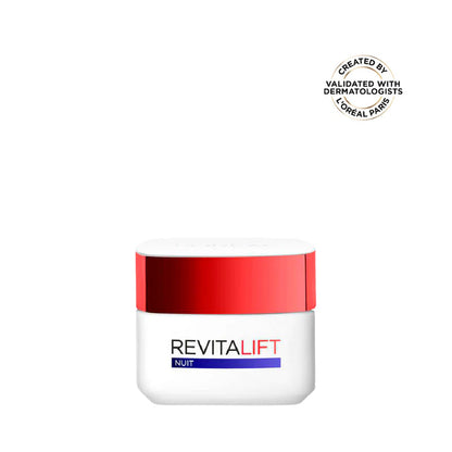 L’Oréal Paris, Revitalift Hydrating and Moisturizing Night Cream, for Wrinkles Reduction and Skin Elasticity Improvement, Formulated with Pro-Retinol, 50ml