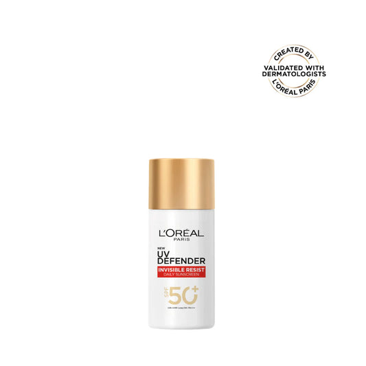 L’Oréal Paris, UV Defender Invisible Resist, SPF50+ Daily Sunscreen, with Long UVA Protection, For All Skin Types, 50ml