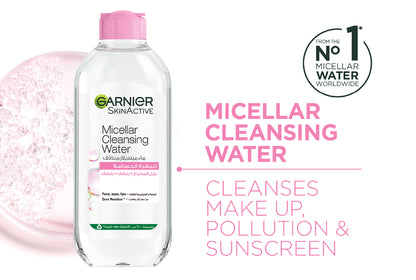 Garnier Micellar Water Facial Cleanser and Makeup Remover Pink for Sensitive Skin 100ml