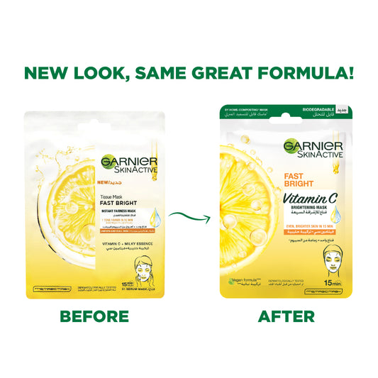 Garnier Fresh-Mix Hydrating, Energizing & Brightening Tissue Mask with Vitamin C