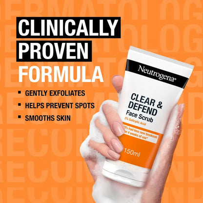 Neutrogena Clear & Defend 2% Salicylic Acid Face Scrub