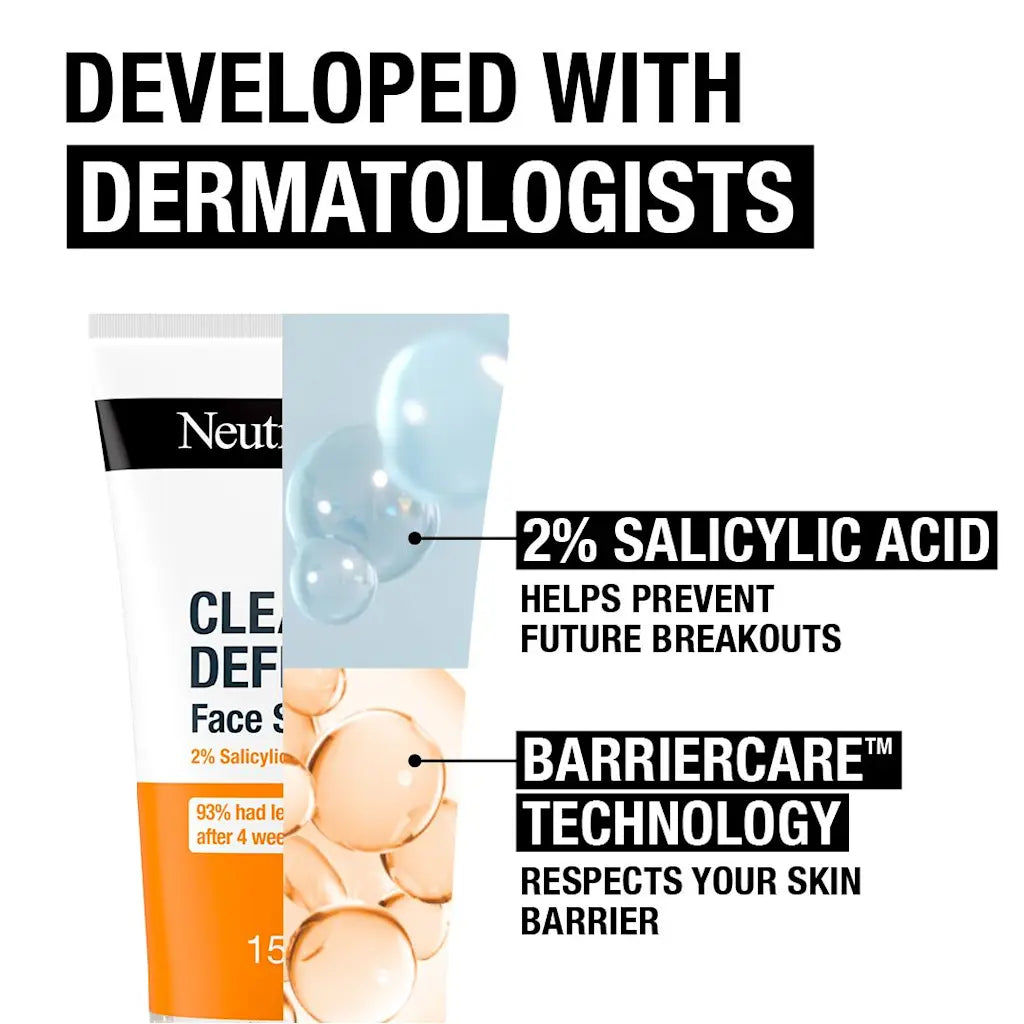Neutrogena Clear & Defend 2% Salicylic Acid Face Scrub