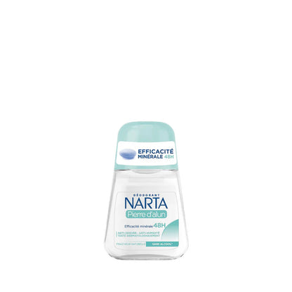 Narta - Alum Stone - Roll-On Deodorant - 48H Natural Mineral Protection - For Women - 50ml - Belle à Merveille