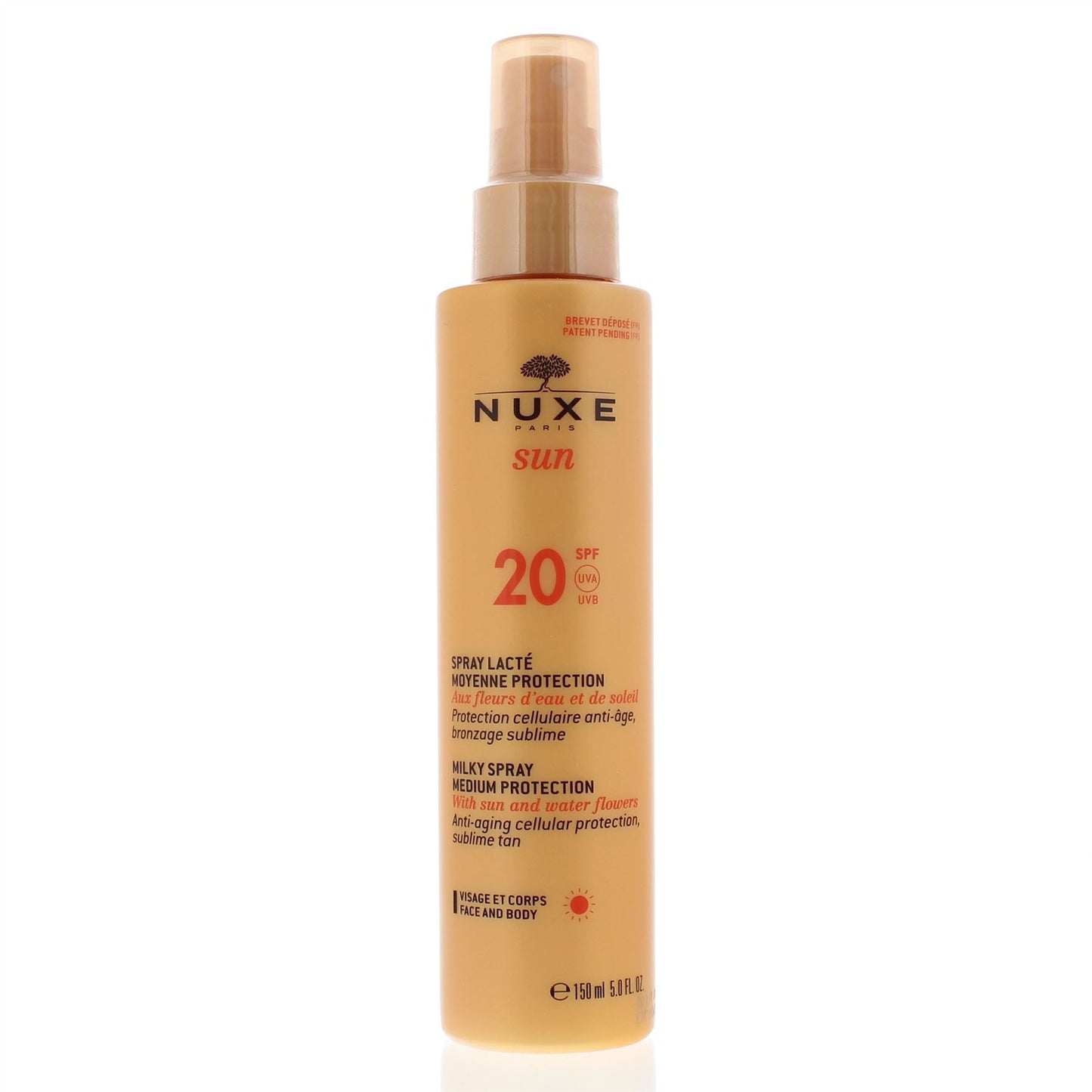 Sun SPF20 Milky spray medium protection Face and body