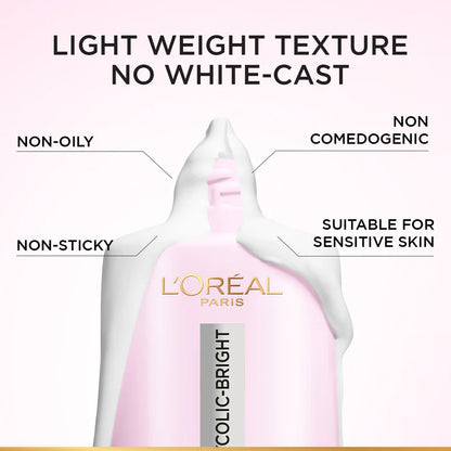 L’Oréal Paris, Glycolic Bright Anti-Dark Spot Daily UV Fluid, SPF 50+ with [Glycolic Acid + Niacinamide], 50ml