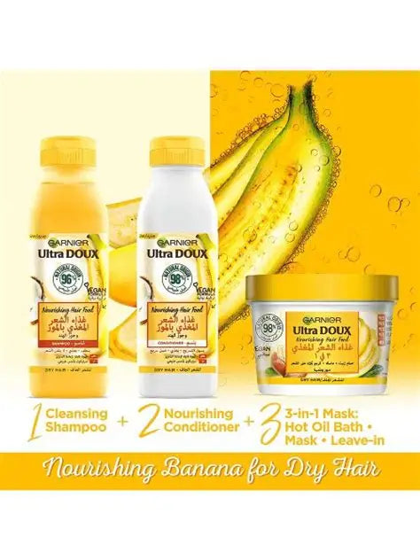 Garnier Ultra Doux Banana Vegan Hair Food Conditioner for dry hair - Belle à Merveille