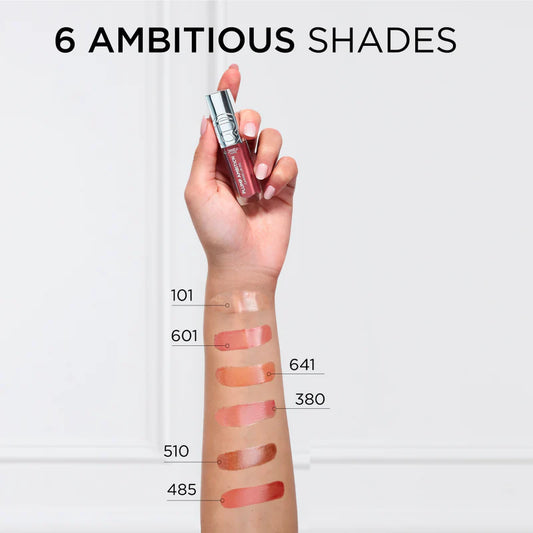 L’Oréal Paris Plump Ambition Hyaluron Lip Oil, 24HR Hydration and Volumizing Shine-101 Crystal Clear