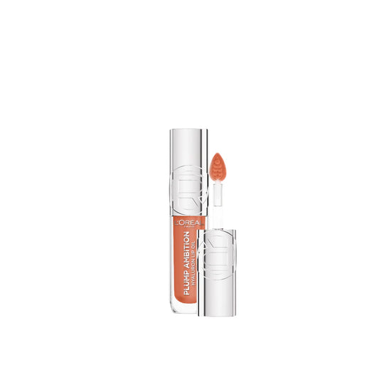 L’Oréal Paris Plump Ambition Hyaluron Lip Oil, 24HR Hydration and Volumizing Shine-641 Latte Glace