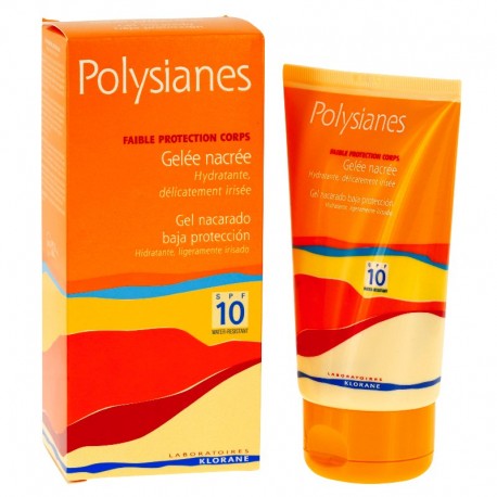 Faible protection corps Gelee nacree hydratante SPF10 125ml
