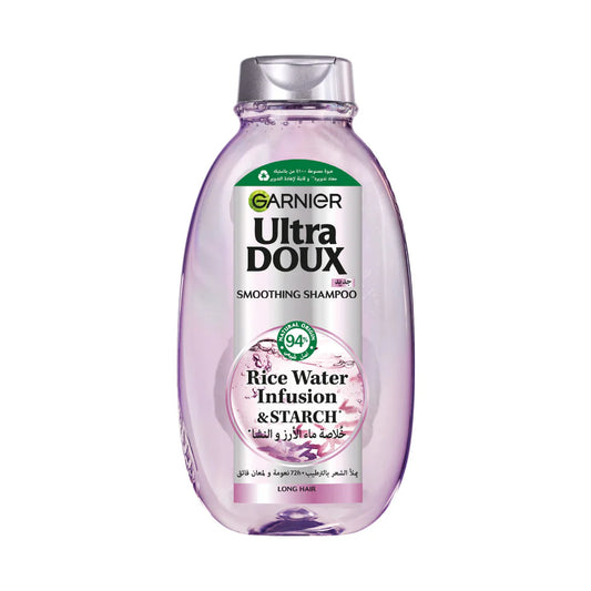 Garnier Ultra Doux Rice Water Infusion & Starch Shampoo, for Long Hair, Smooth and Shine 600ML