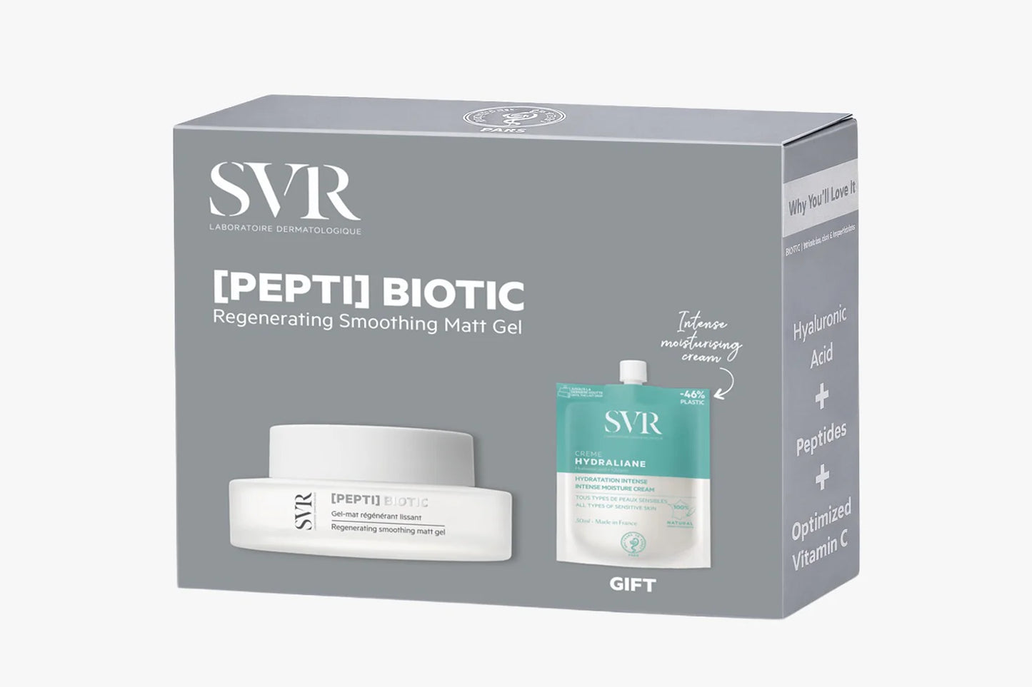 Coffret Peptibiotic Matt Gel +Hydraliane Light Cream Free