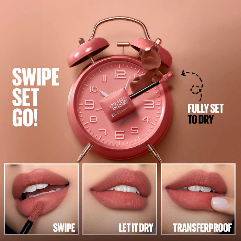Maybelline Super Stay Teddy Tint Soft Blurred Matte Lip Tint | 12h Longwear, Transfer proof - Belle à Merveille