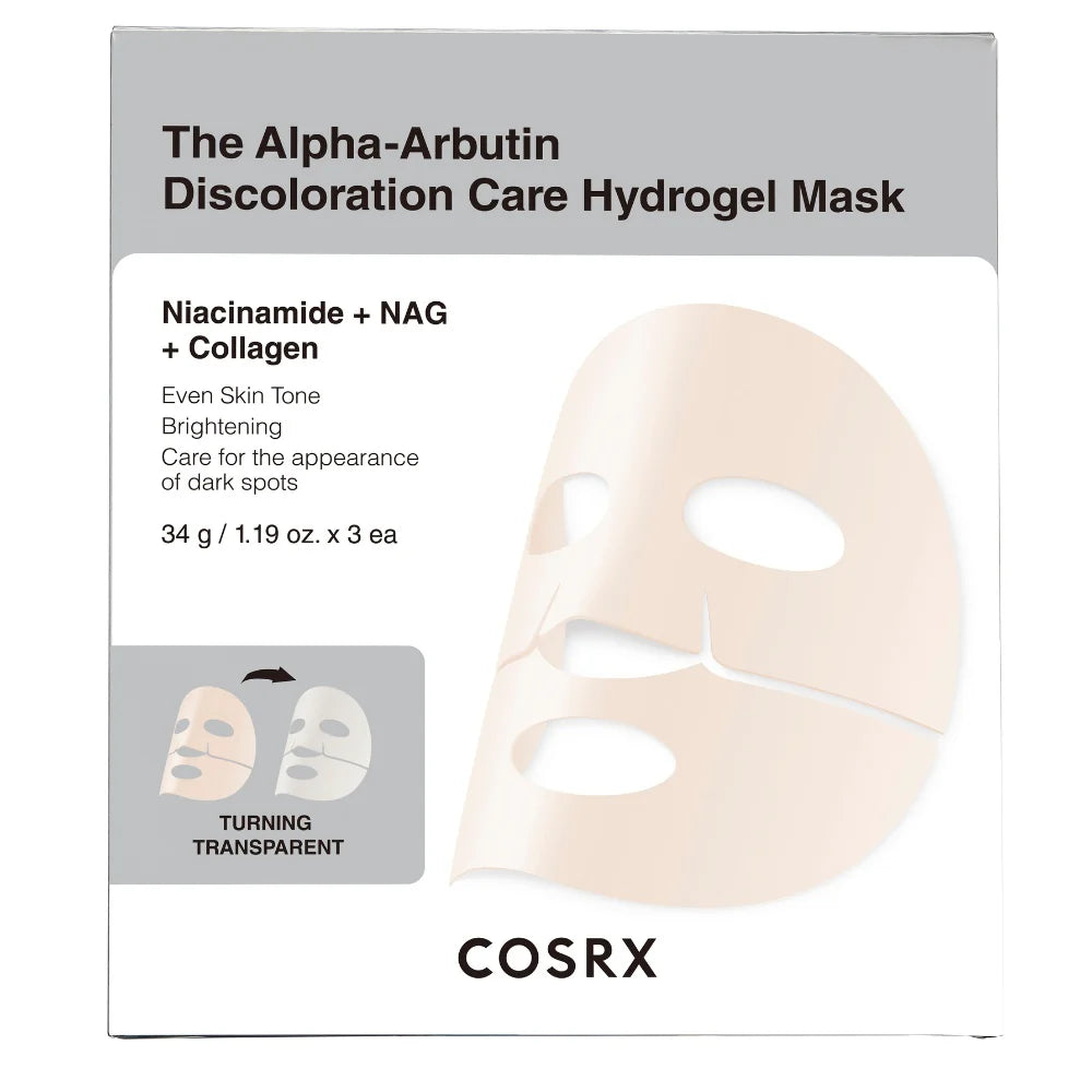 The Alpha-Arbutin Discoloration Care Hydrogel Mask X3 Masks