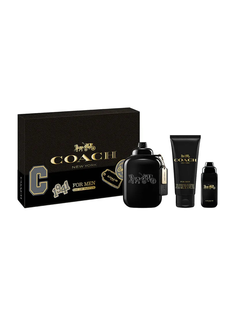 Coach – Men Homme Set Eau de Parfum 100 ml + 15 ml + Shower Gel 100 ml