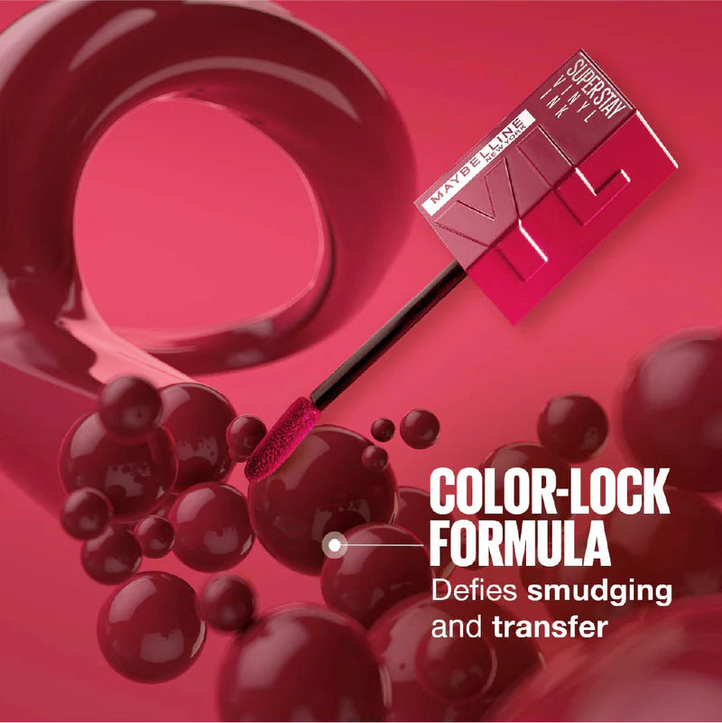 Maybelline New York Super Stay Vinyl Ink Long lasting 16 Hour Wear, No Budge, Instant Shine Lipstick - Belle à Merveille