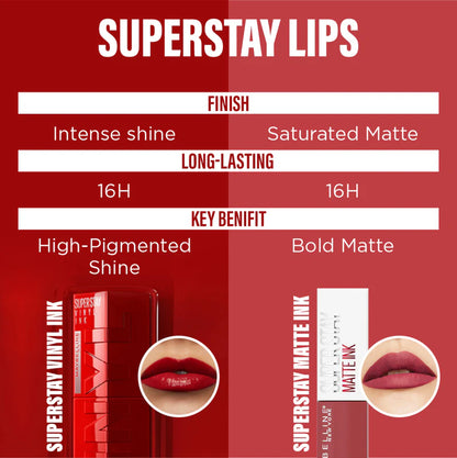 Maybelline New York Super Stay Vinyl Ink Long lasting 16 Hour Wear, No Budge, Instant Shine Lipstick - Belle à Merveille