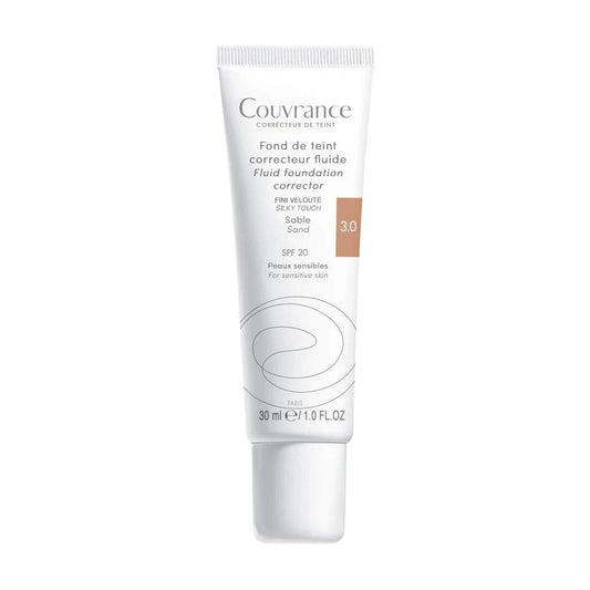 Couvrance Fluid Foundation Corrector Silky Touch Natural SPF20 2.0 For Sensitive Skin