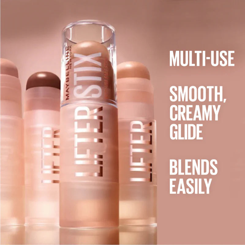 Maybelline New York Lifter Stix Multi-Use Face Stick - Contour, Bronzer, Concealer and Foundation Stick, All-In-One Creamy Face Makeup - Belle à Merveille