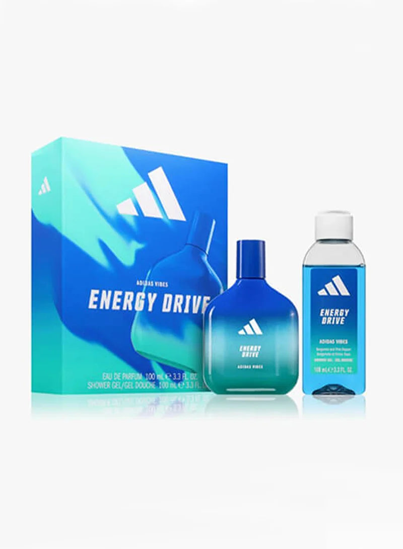Adidas-Vibes Energy Drive Eau de Parfum Gift Spray 100 ml + Shower Gel 100 ml