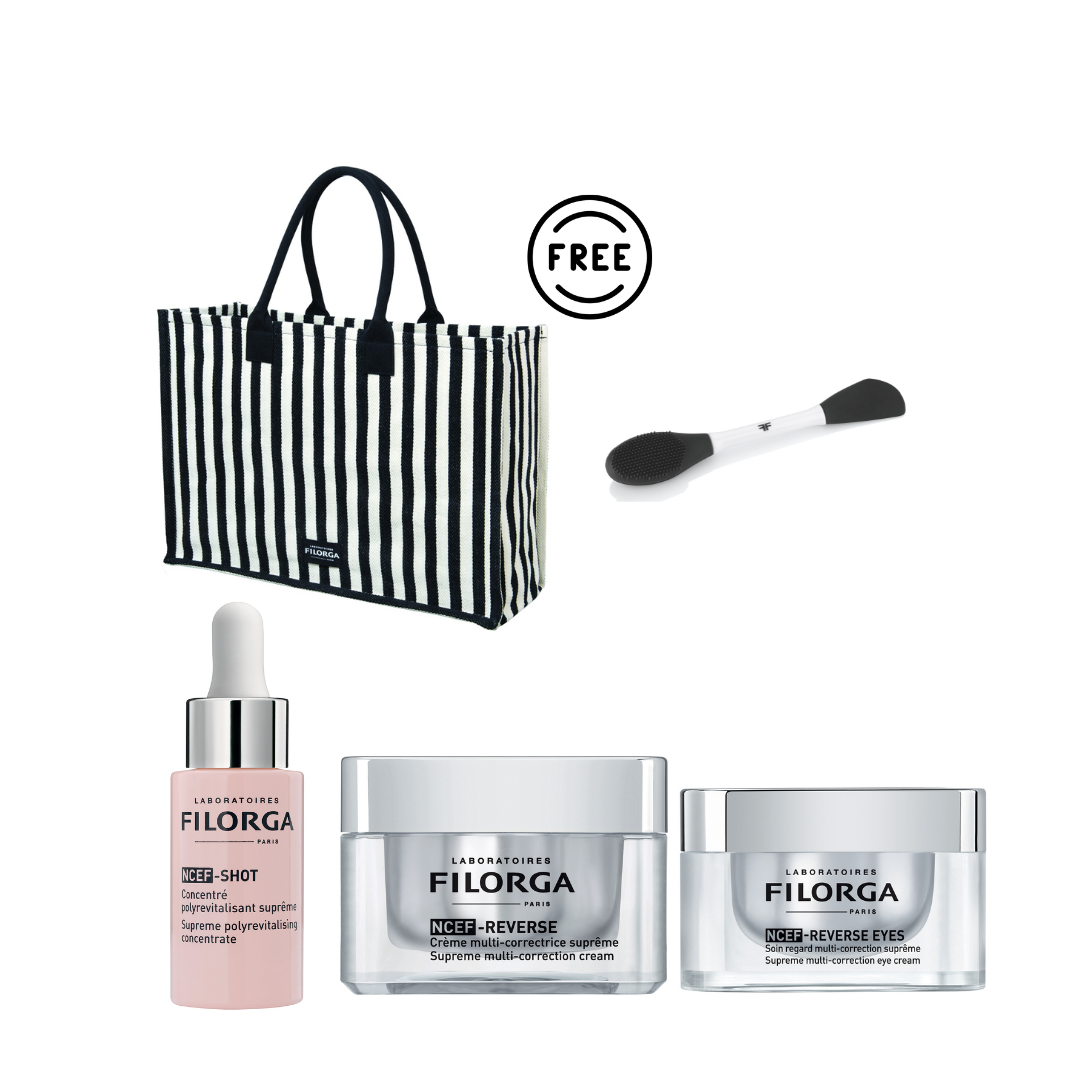 NCEF Reverse Cream + NCEF Reverse Eyes + NCEF Shot + Free Filorga Summer Bag + Free Filorga Face Brush - Belle à Merveille