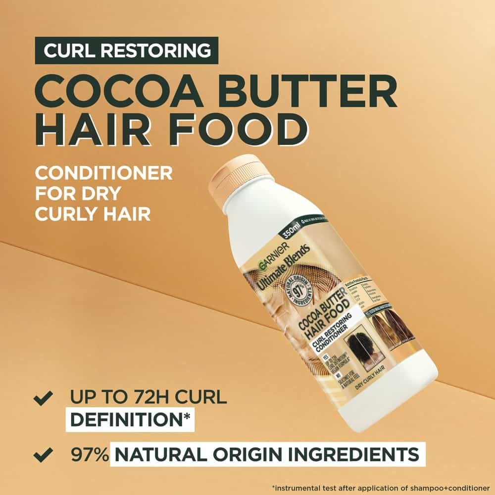 Garnier Ultra Doux Cocoa Butter Vegan Hair Food Conditioner for curly hair - Belle à Merveille