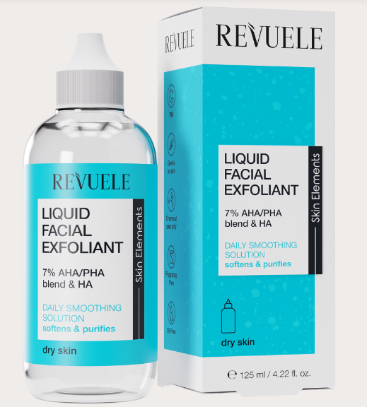 Liquid Facial Exfoliant 7 % AHA/PHA Blend and HA