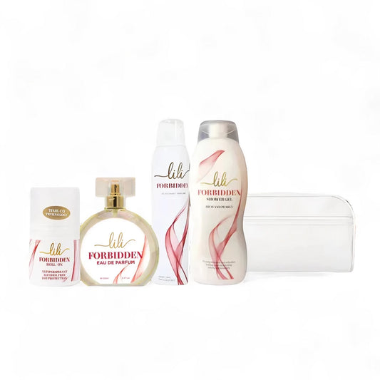 Lili – Forbidden Coffret Pouch Eau de Parfum 100 ml + Shower Gel + Deodorant + Roll-on
