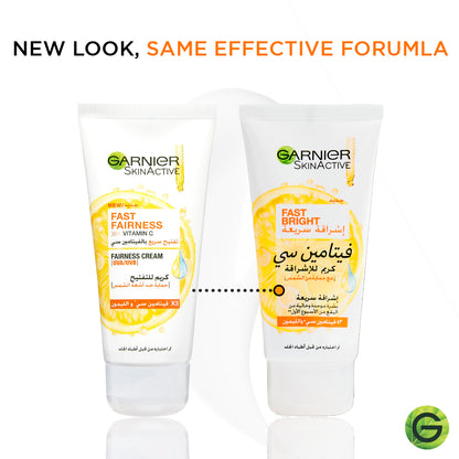 Garnier Skin Active Fast Bright Day Cream with 3x Vitamin C and Lemon, UVA/UVB Protection - 50ml - Belle à Merveille