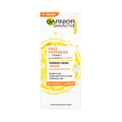 Garnier Skin Active Fast Bright Day Cream with 3x Vitamin C and Lemon, UVA/UVB Protection - 50ml - Belle à Merveille