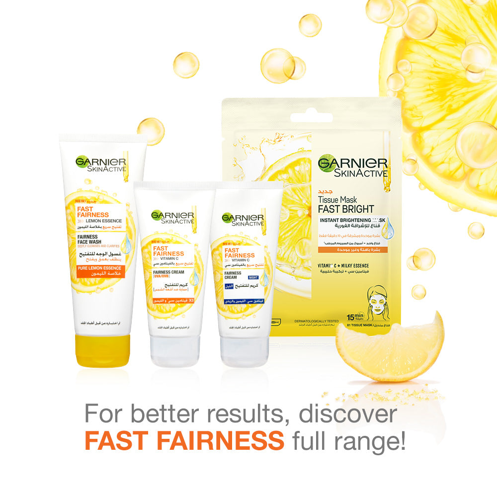 Garnier Skin Active Fast Bright Day Cream with 3x Vitamin C and Lemon, UVA/UVB Protection - 50ml - Belle à Merveille