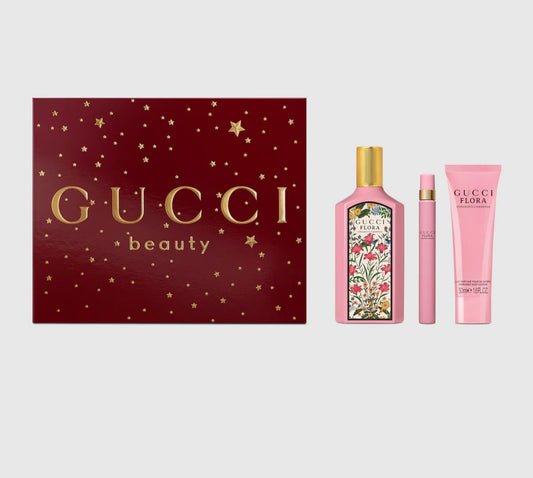 Gucci – Flora Gorgeous Gardenia Eau de Parfum Set for Women 100 ml + 10 ml + 50 ml Body Lotion