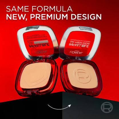 L’Oréal Paris Infaillible Up to 24H Fresh Wear Foundation in a Powder- Waterproof, Heatproof, Sweatproof