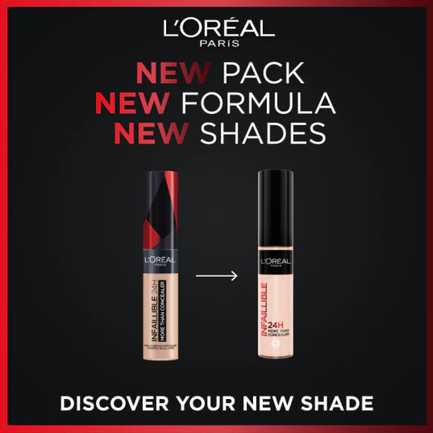 L’Oréal Paris Infaillible Full Wear Waterproof Concealer Up To 24h Full Coverage-Flawless Matte Finish-322 Ivory 10 ML