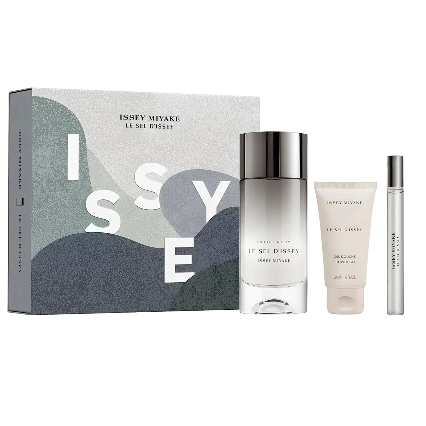 Issey Miyake – Le Sel d’Issey Eau de Parfum Set for Men 100 ml + 10 ml + 50 ml Shower Gel