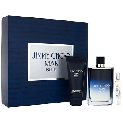 Jimmy Choo – Man Blue Homme Coffret Eau de Toilette 100 ml + 7.5 ml + Shower Gel 100 ml