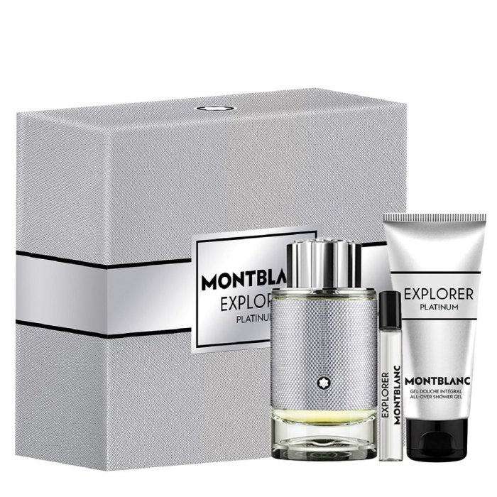 Montblanc – Explorer Platinum Homme Coffret Eau de Parfum 100 ml + 7.5 ml + Shower Gel 100 ml