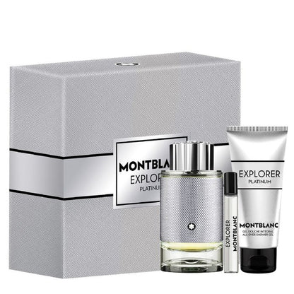 Montblanc – Explorer Platinum Homme Coffret Eau de Parfum 100 ml + 7.5 ml + Shower Gel 100 ml
